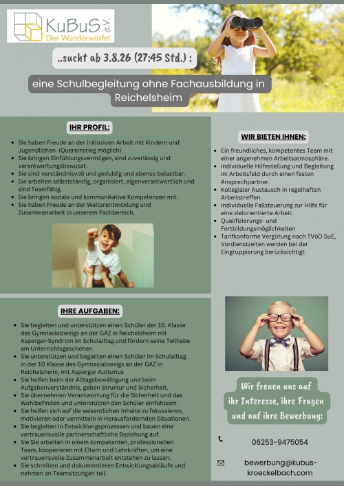 27.4.26 Schulbegleitung Reichelsheim